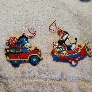 Disney Festive Red and Blue Ornaments